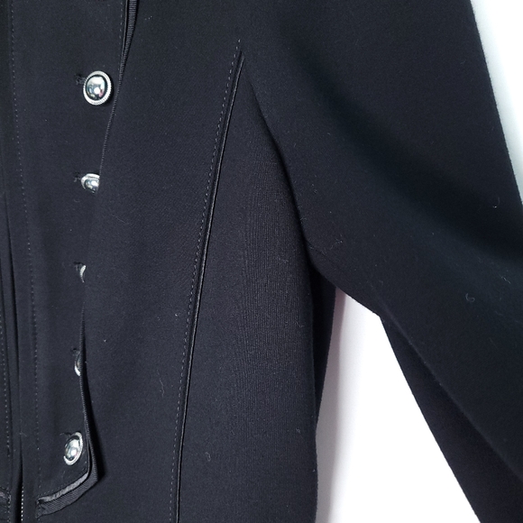 WHITE HOUSE BLACK MARKET Women's Black Full Zip Pea Coat SMALL - Picture 9 of 16